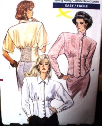 7310 EZ VOG UNIQUE SS-LS BACK INSET ELASTIC BLOUSE PATTERN 12